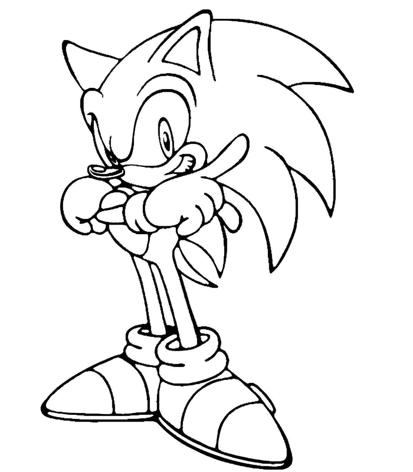 desenho do sonic para imprimir