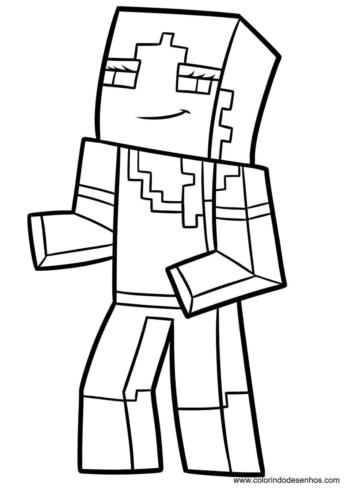desenho minecraft para colorir 4