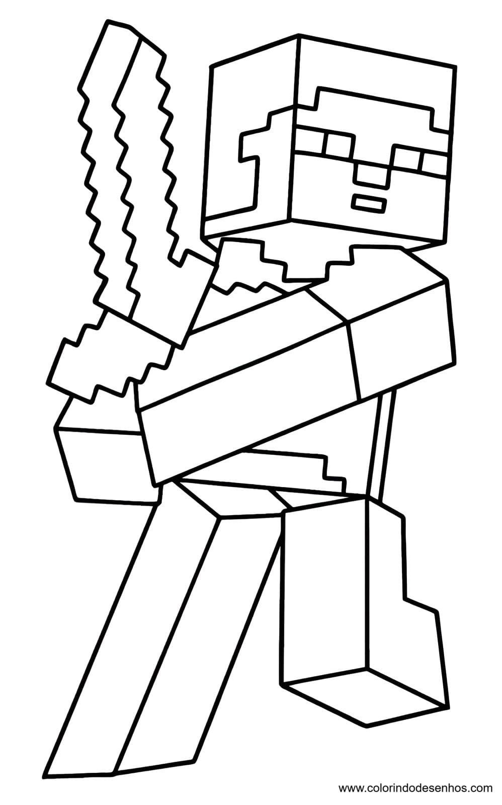 desenho minecraft para colorir 5