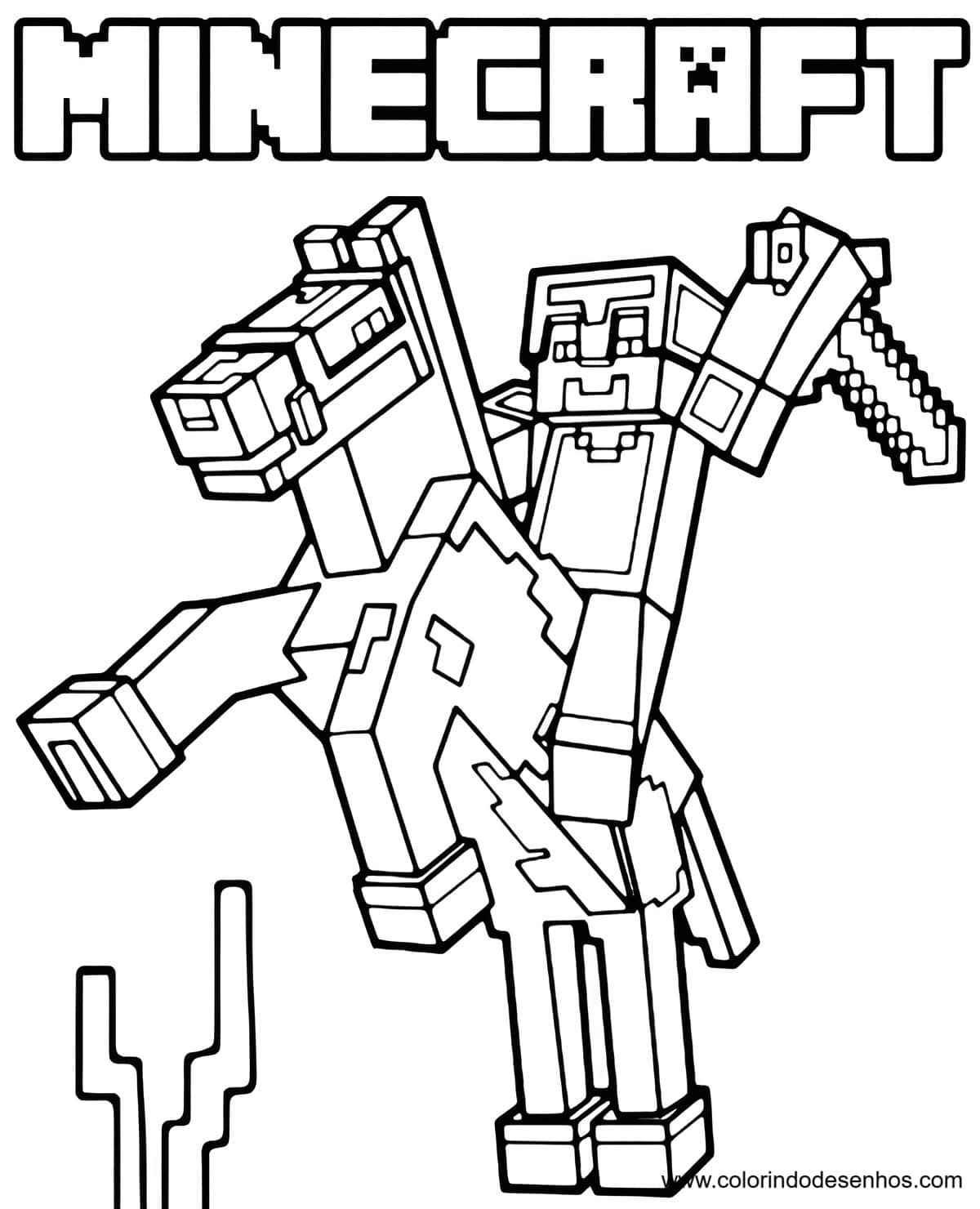 desenho minecraft para colorir 7