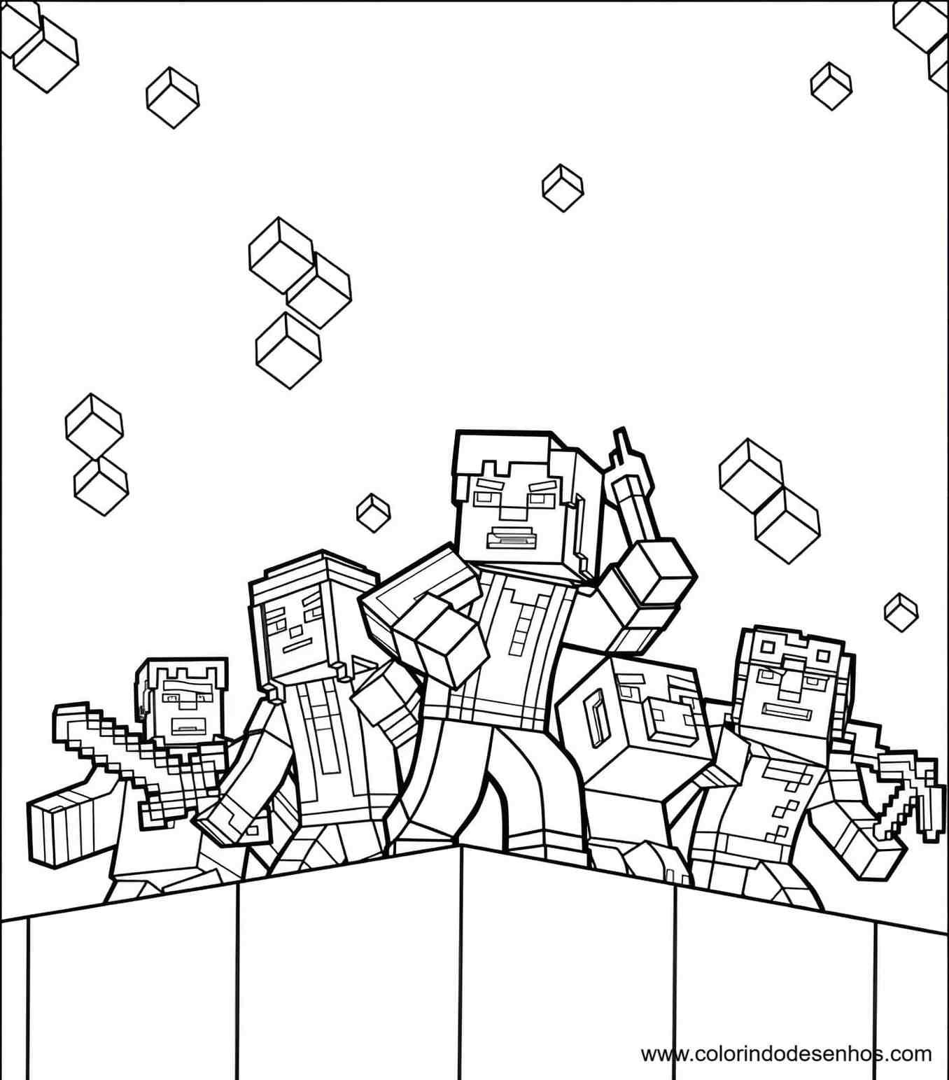 desenho minecraft para colorir 8