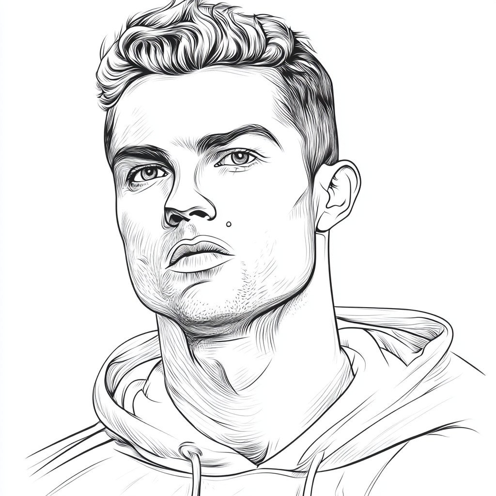 desenho muito simple para colorir do cristiano ronaldo414 1