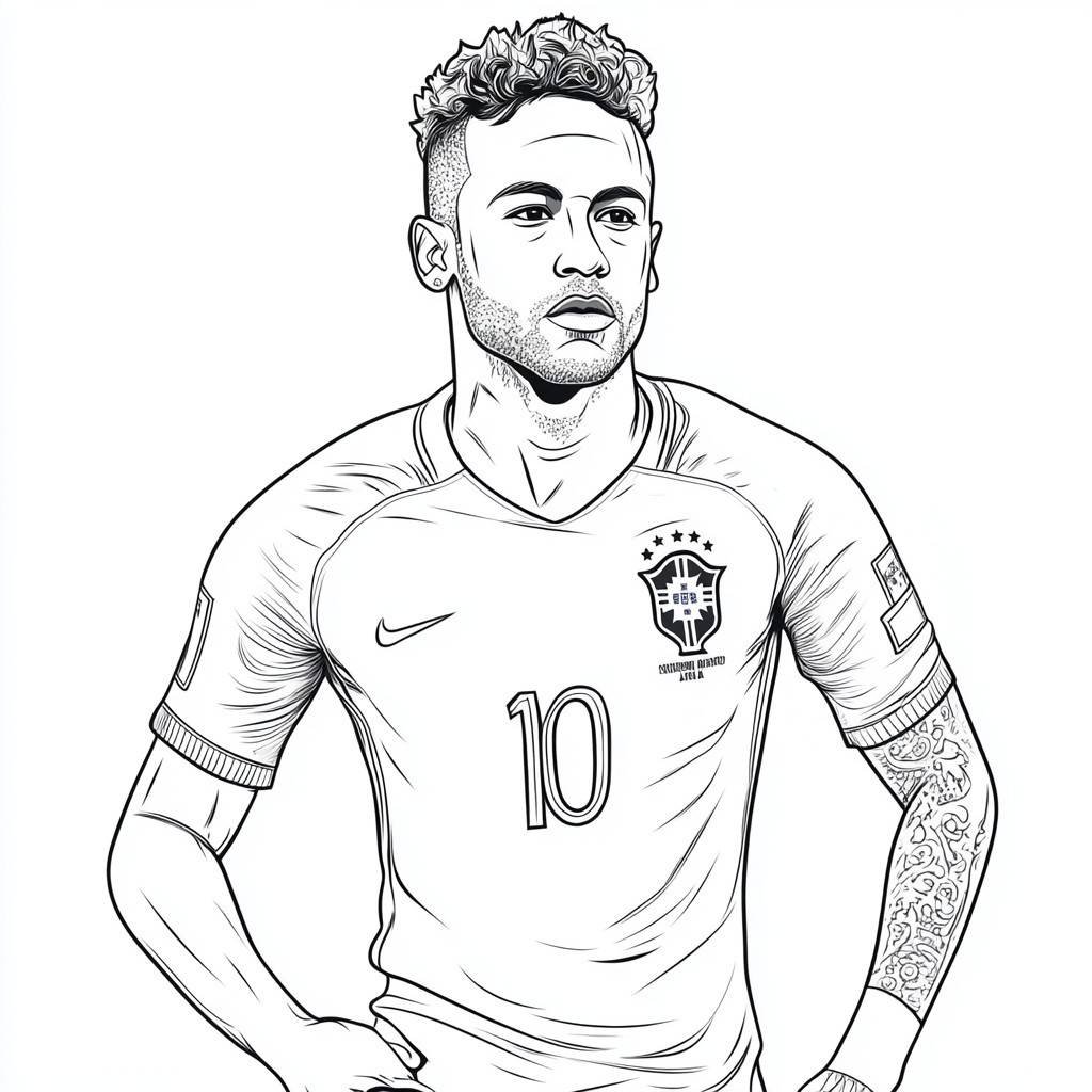 desenho neymar jr para colorir 11