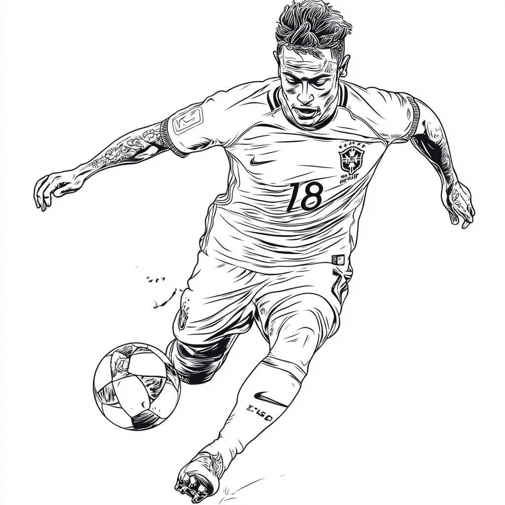 desenho neymar jr para colorir 5