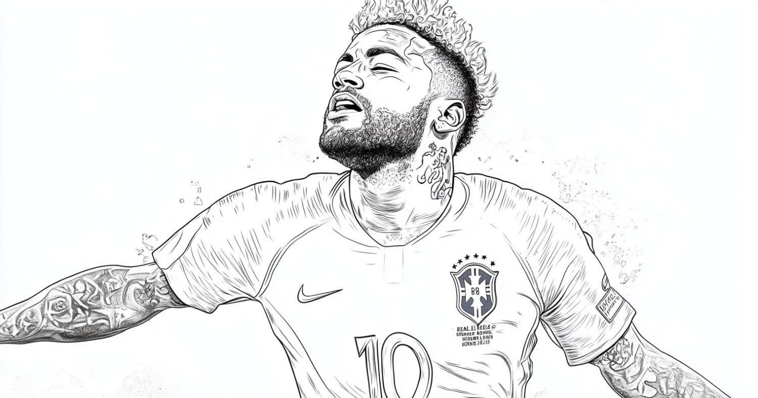 desenho neymar jr para colorir 8