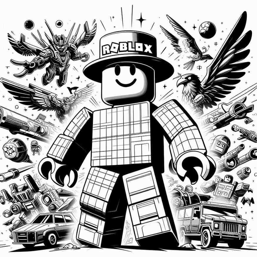 desenho roblox para colorir 16