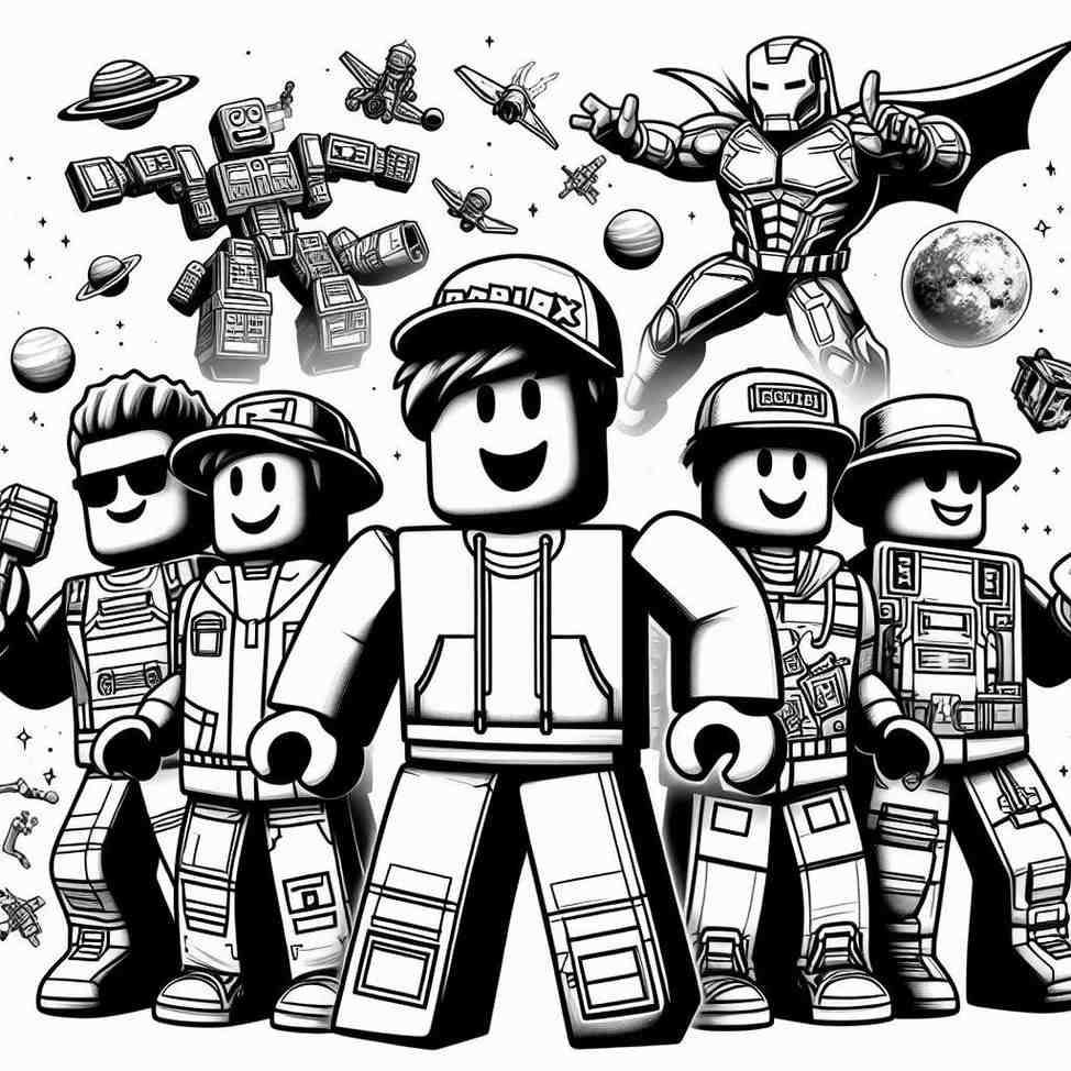 desenho roblox para colorir 17