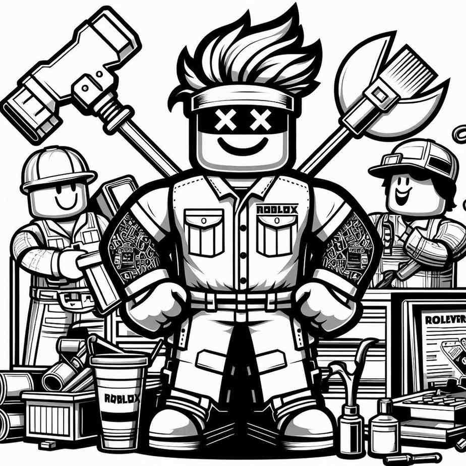 desenho roblox para colorir 18
