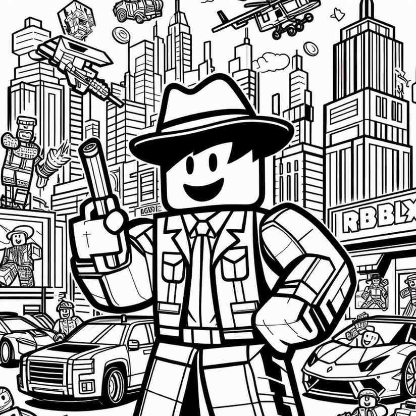 desenho roblox para colorir 71