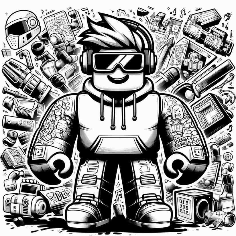 desenho roblox para colorir 8