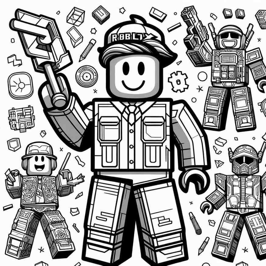 desenho roblox para colorir 9