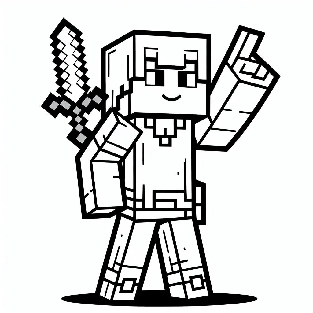 desenhos para colorir minecraft 1 jpg
