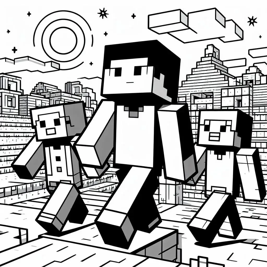 desenhos para colorir minecraft 3 jpg