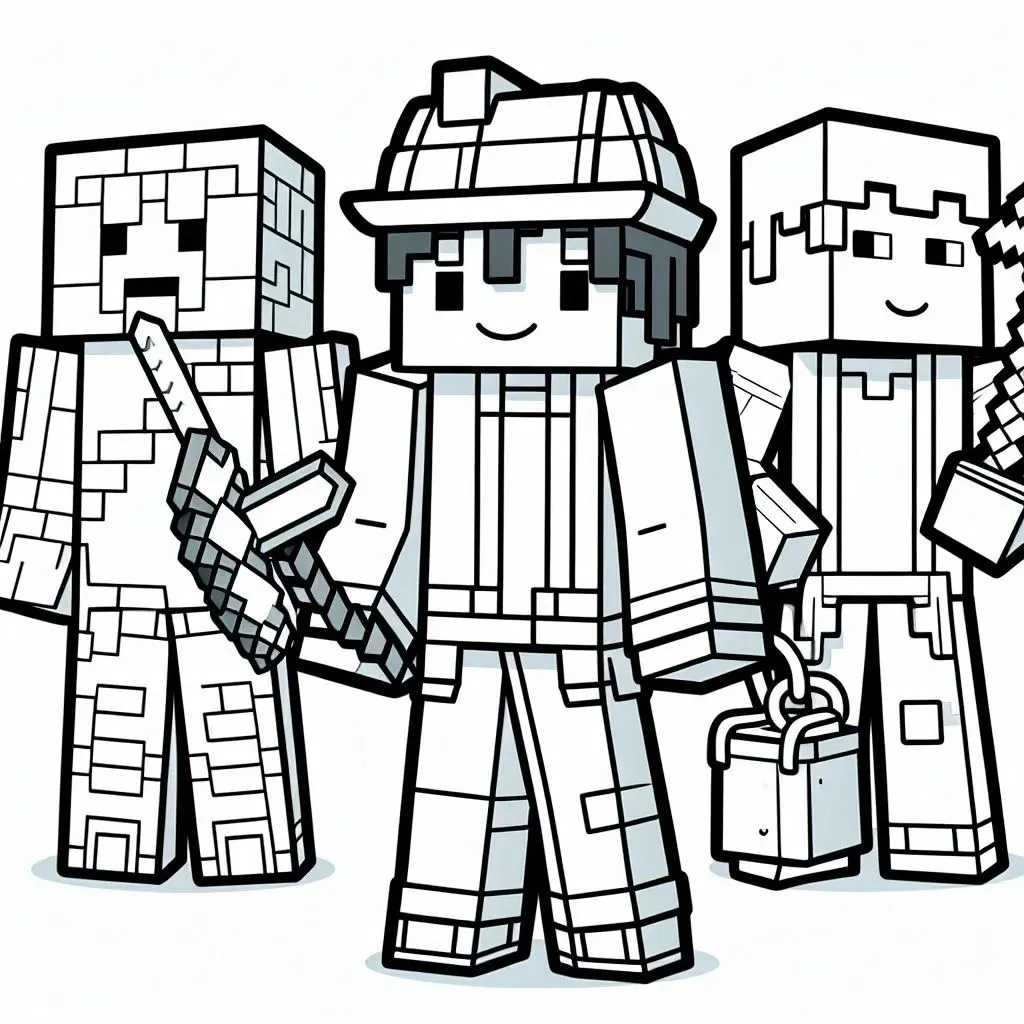 desenhos para colorir minecraft 6 jpg