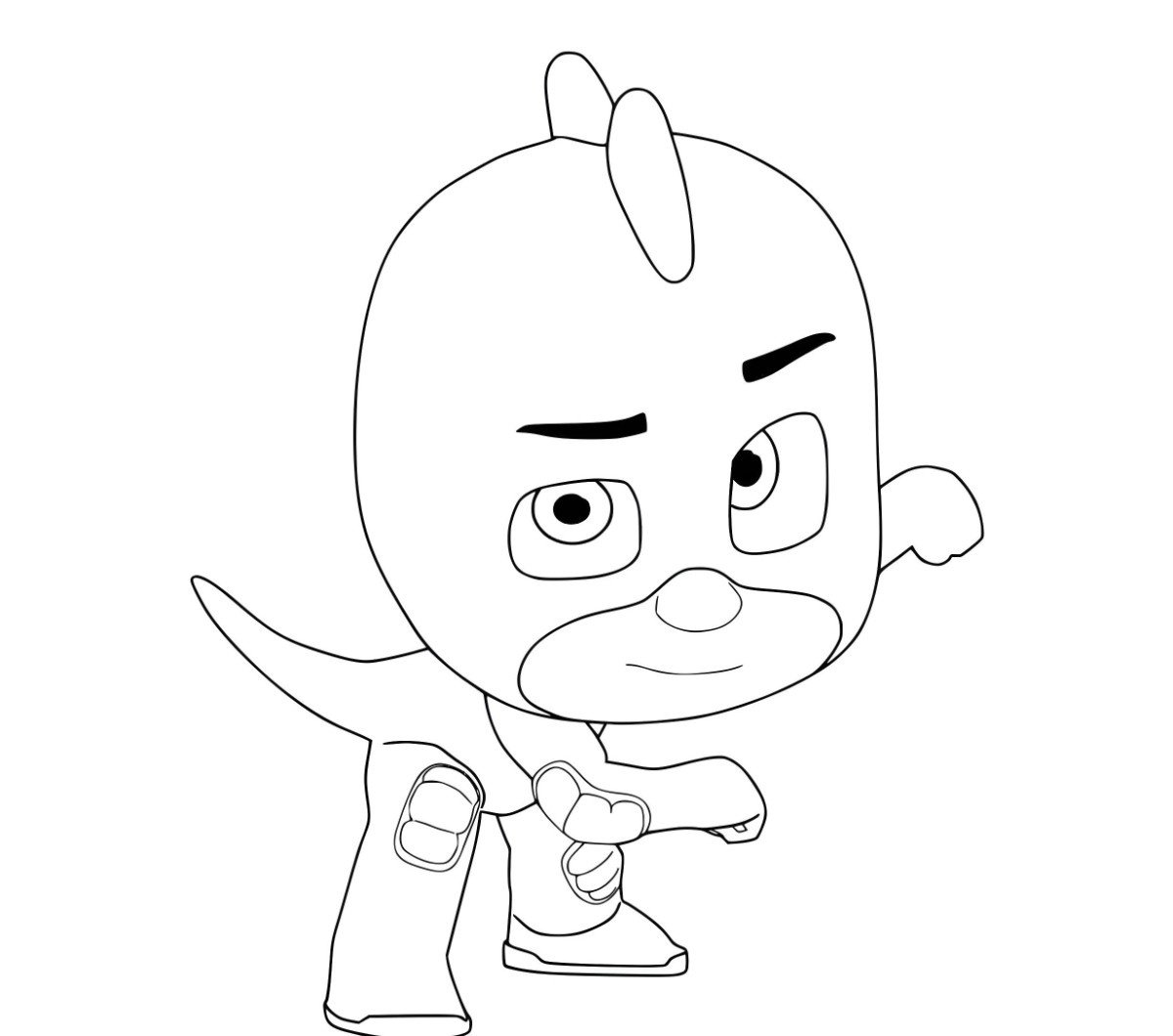 imagem do pj masks lagartixo para colorir