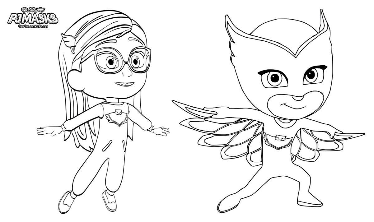 imagem do pj masks menina e coruja para colorir 2 scaled 1