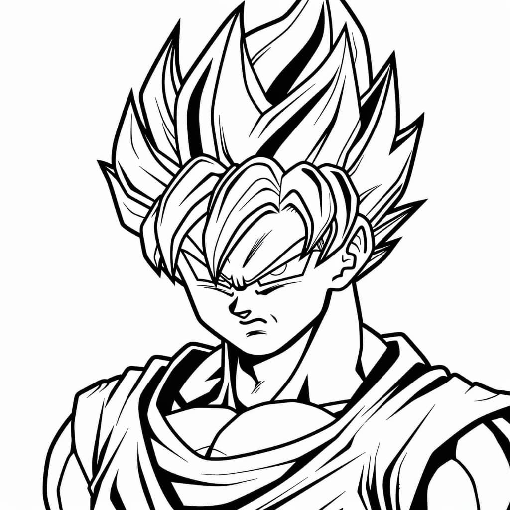 simple Goku coloring page169 0