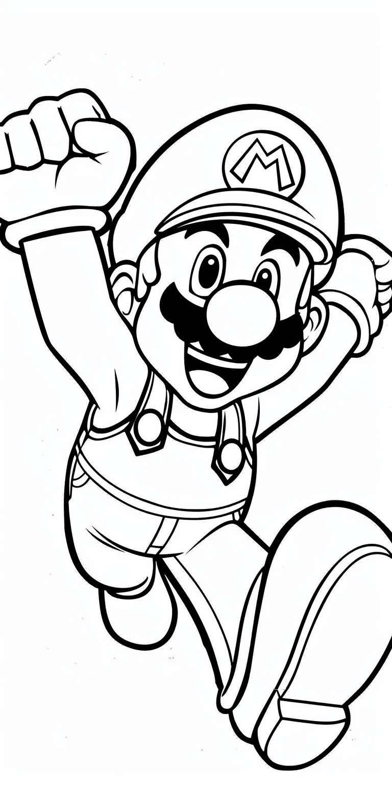 Desenho do Super Mario Bros para Imprimir e Colorir130 0