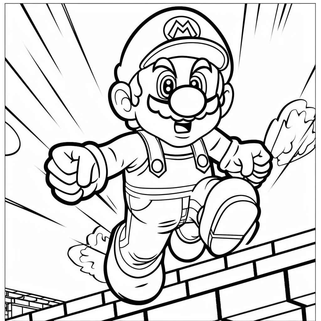 Desenho do Super Mario Bros para Imprimir e Colorir894 1