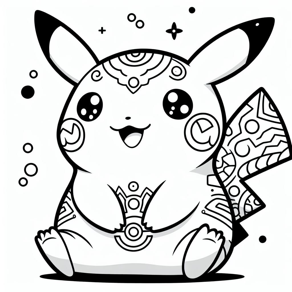 coloring pikachu 2 1