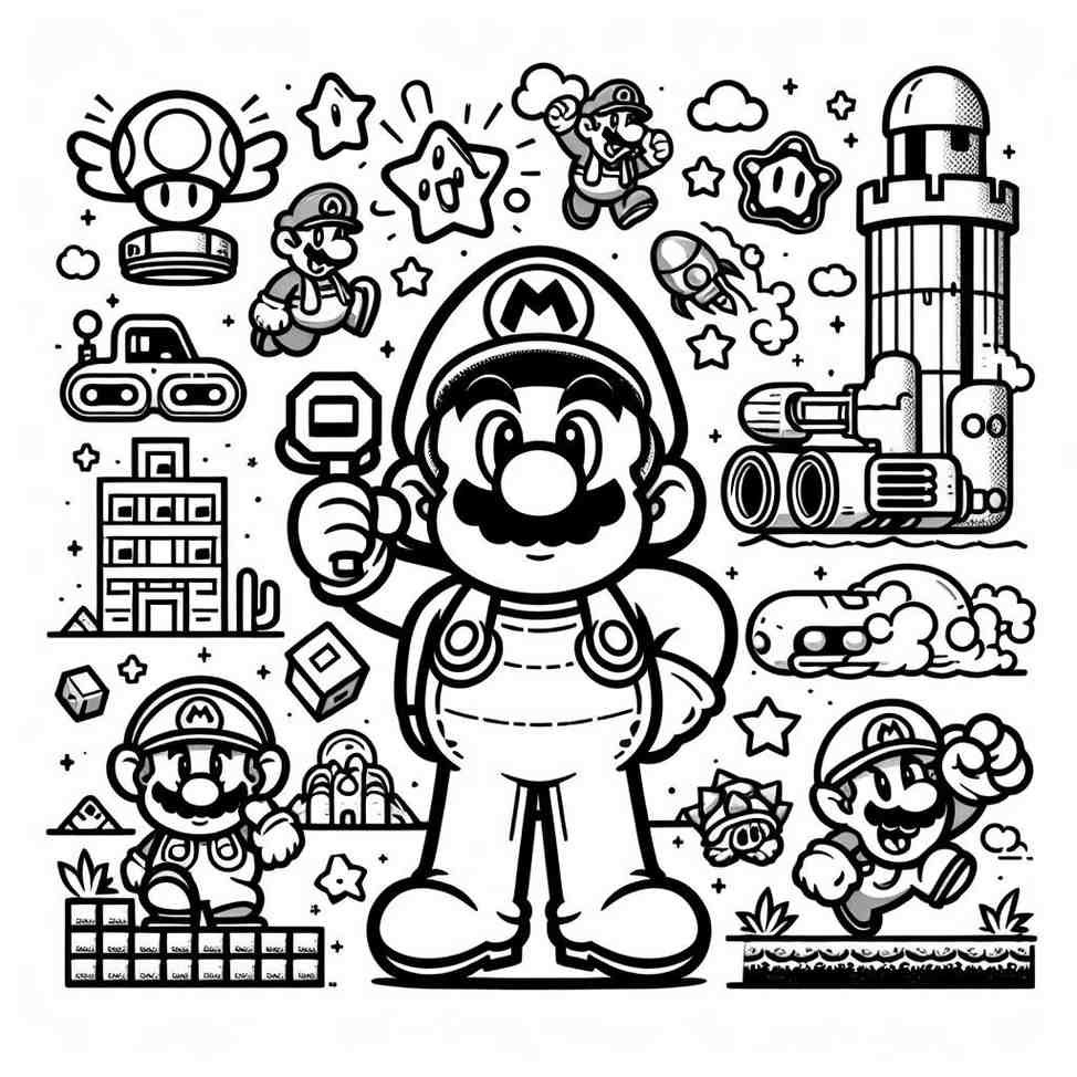 coloring super mario bros 14 1