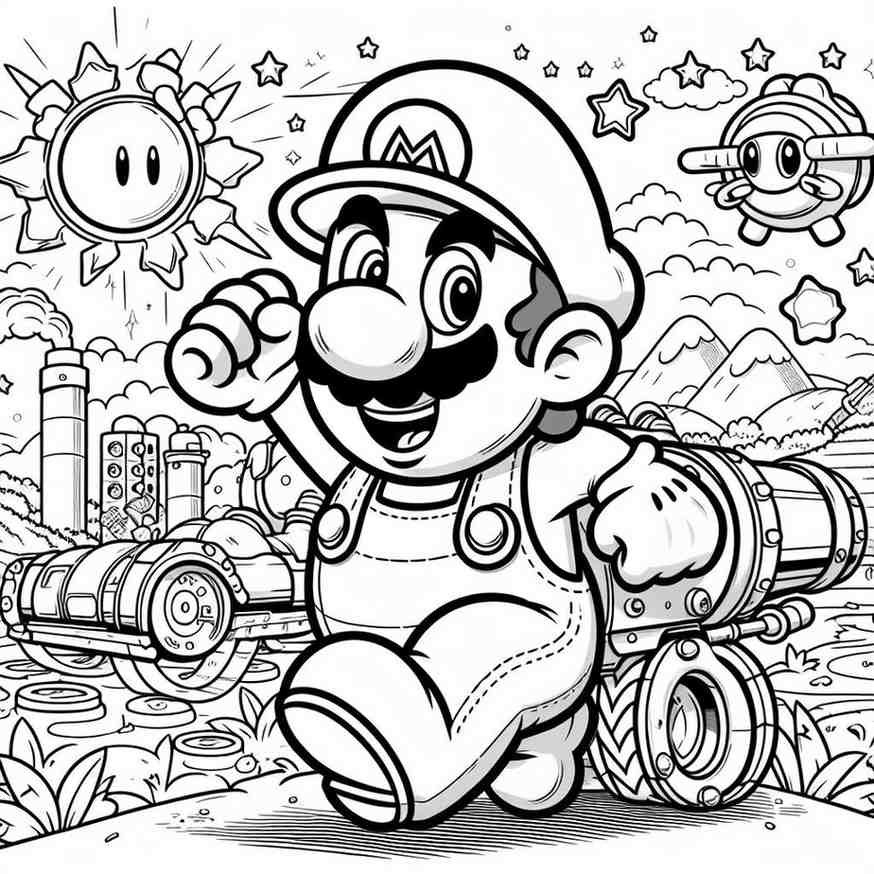 coloring super mario bros 4 1