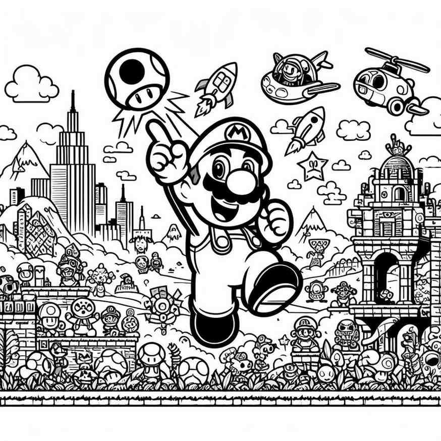 coloring super mario bros 7 1