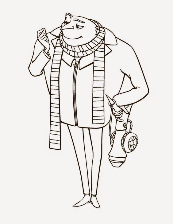 desenho do gru meu malvado favorito e minions para imprimir e colorir 17