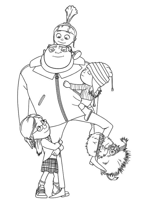 desenho do gru meu malvado favorito e minions para imprimir e colorir 18