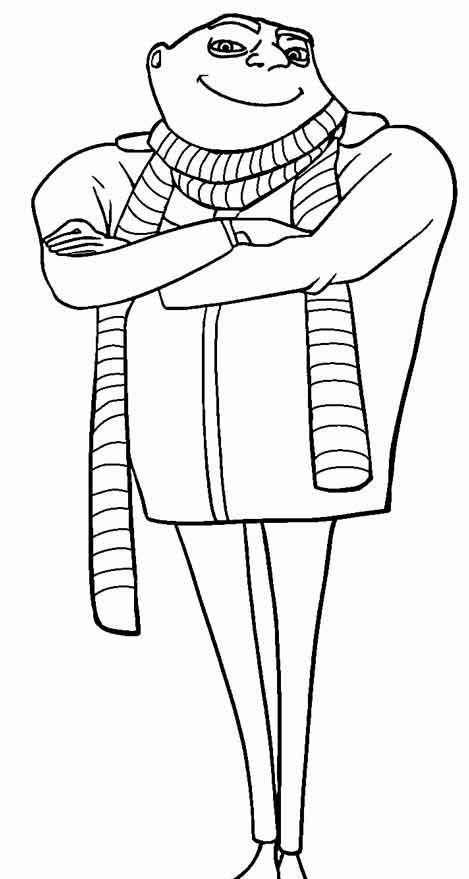 desenho do gru meu malvado favorito e minions para imprimir e colorir 19
