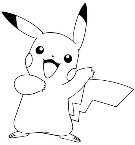 desenho do pikachu para imprimir e colorir 12
