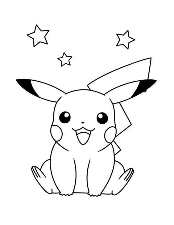 desenho do pikachu para imprimir e colorir 13