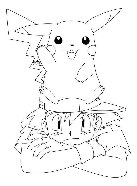 desenho do pikachu para imprimir e colorir 2