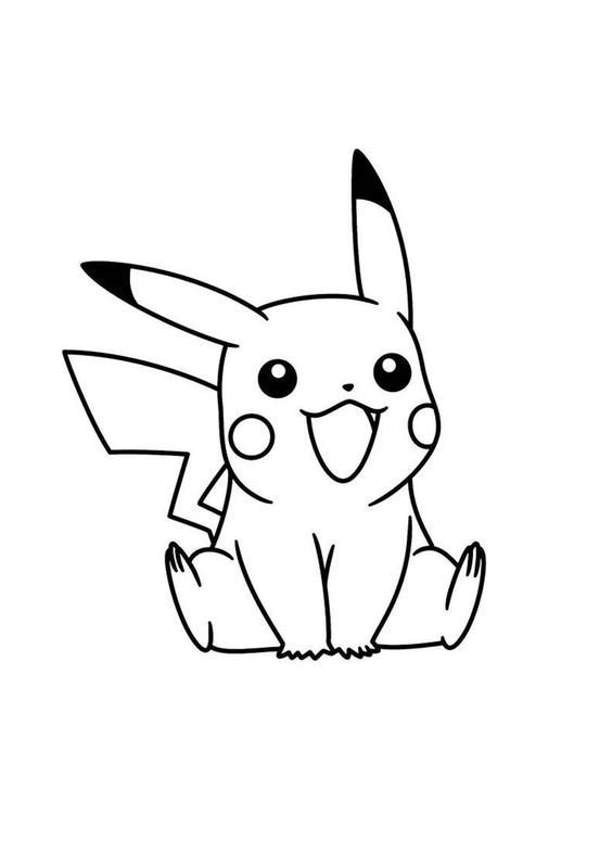 desenho do pikachu para imprimir e colorir 3