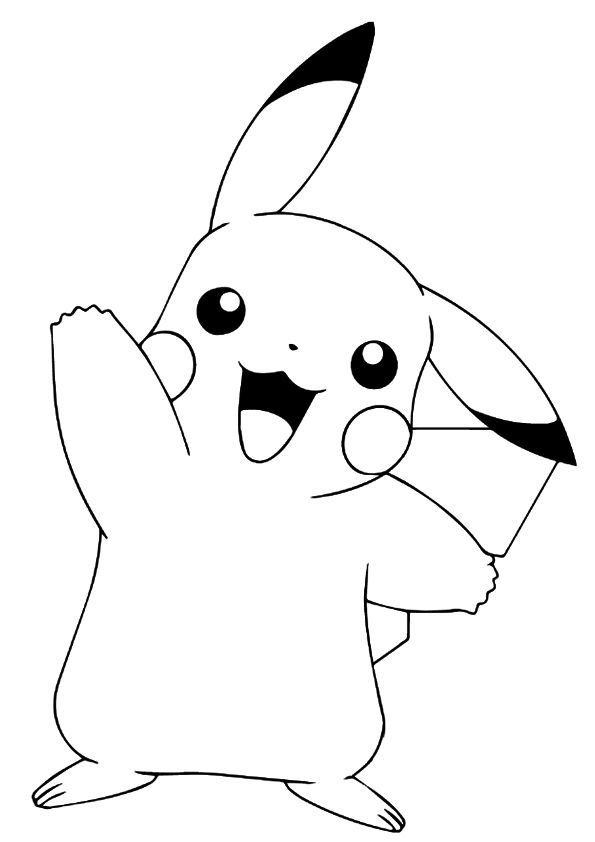 desenho do pikachu para imprimir e colorir 4