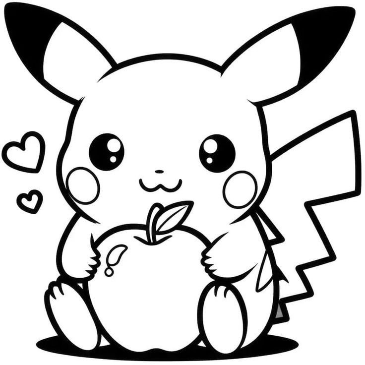 desenho do pikachu para imprimir e colorir 5