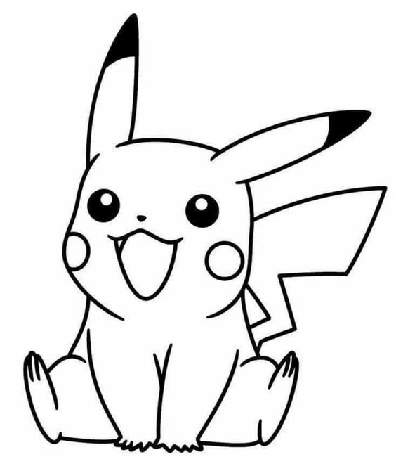 desenho do pikachu para imprimir e colorir 6