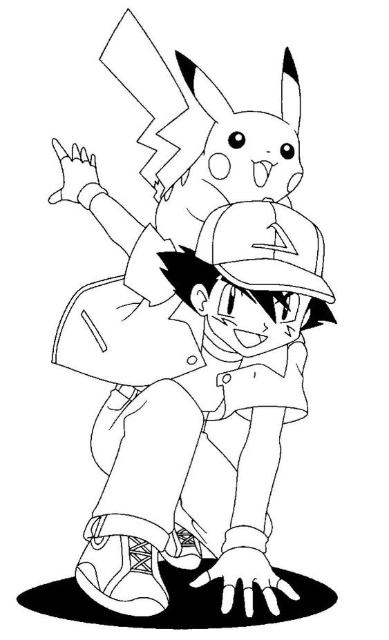 desenho do pikachu para imprimir e colorir 8