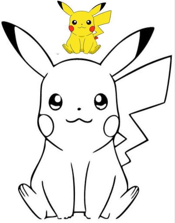 desenho do pikachu para imprimir e colorir 9
