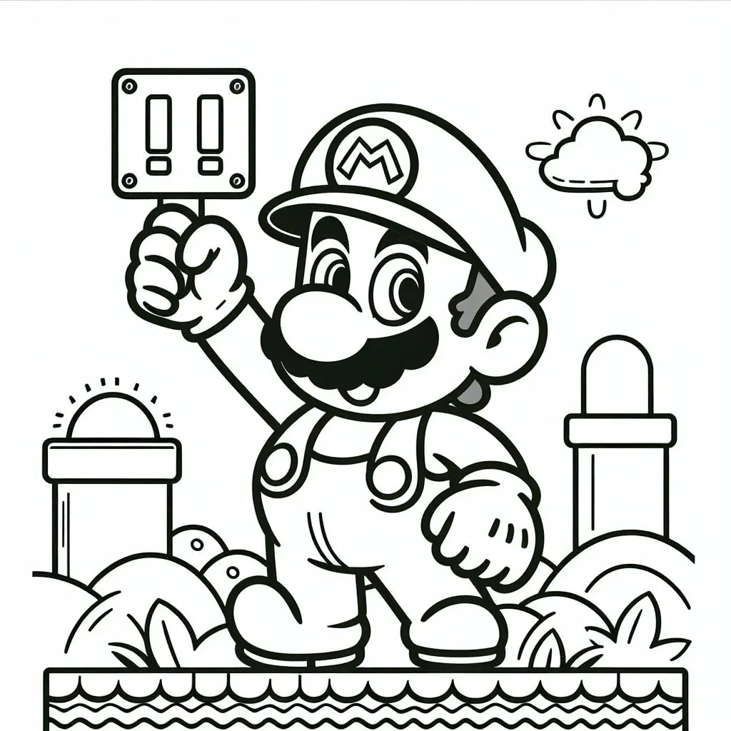 desenho do super mario bros para colorir 10 jpg