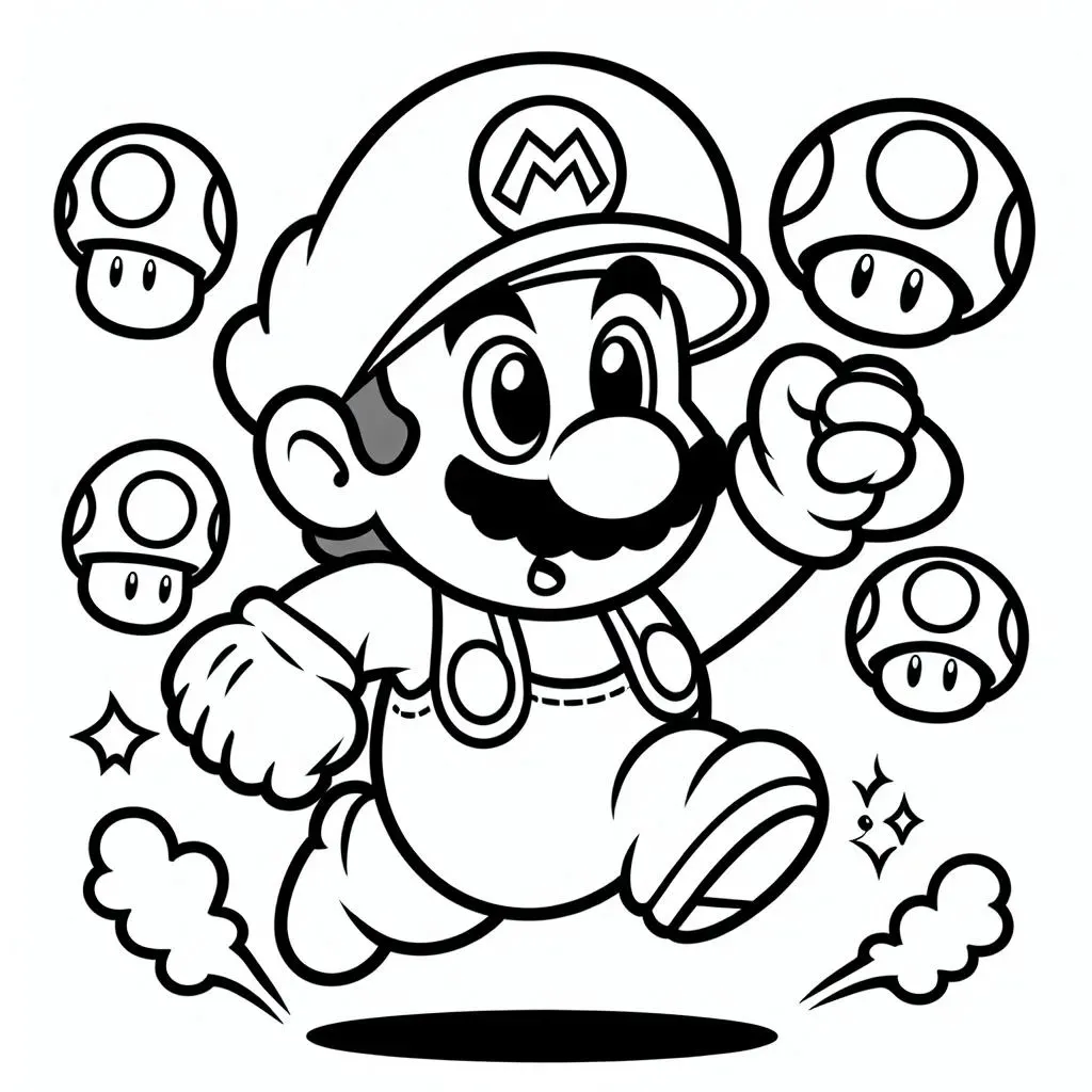 desenho do super mario bros para colorir 3 jpg