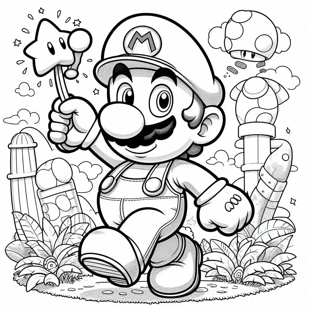 desenho do super mario bros para colorir 7 jpg