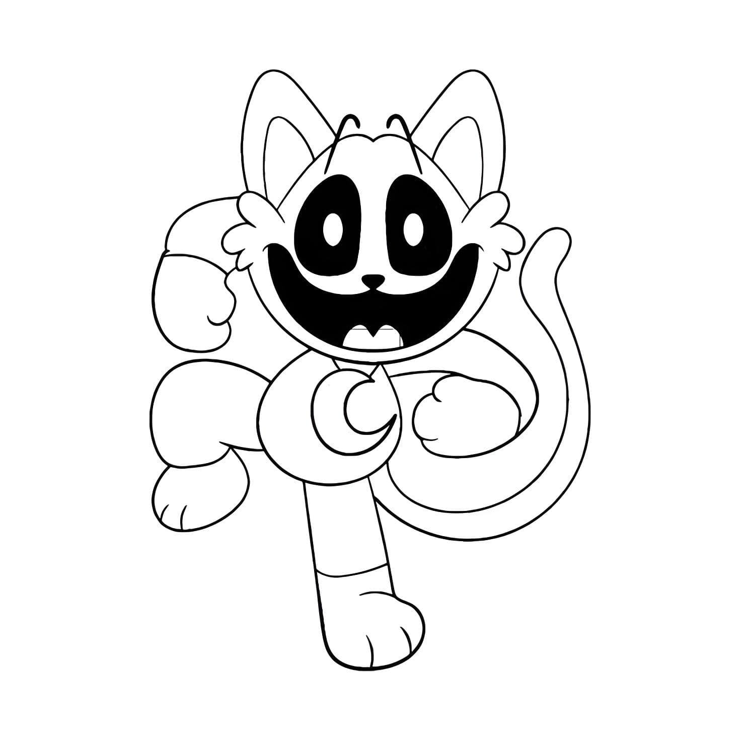 catnap correndo desenho para colorir