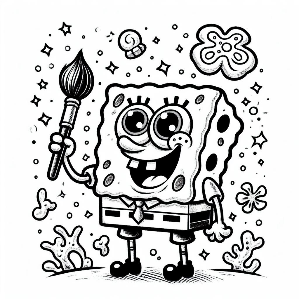 coloring bob esponja 5 1