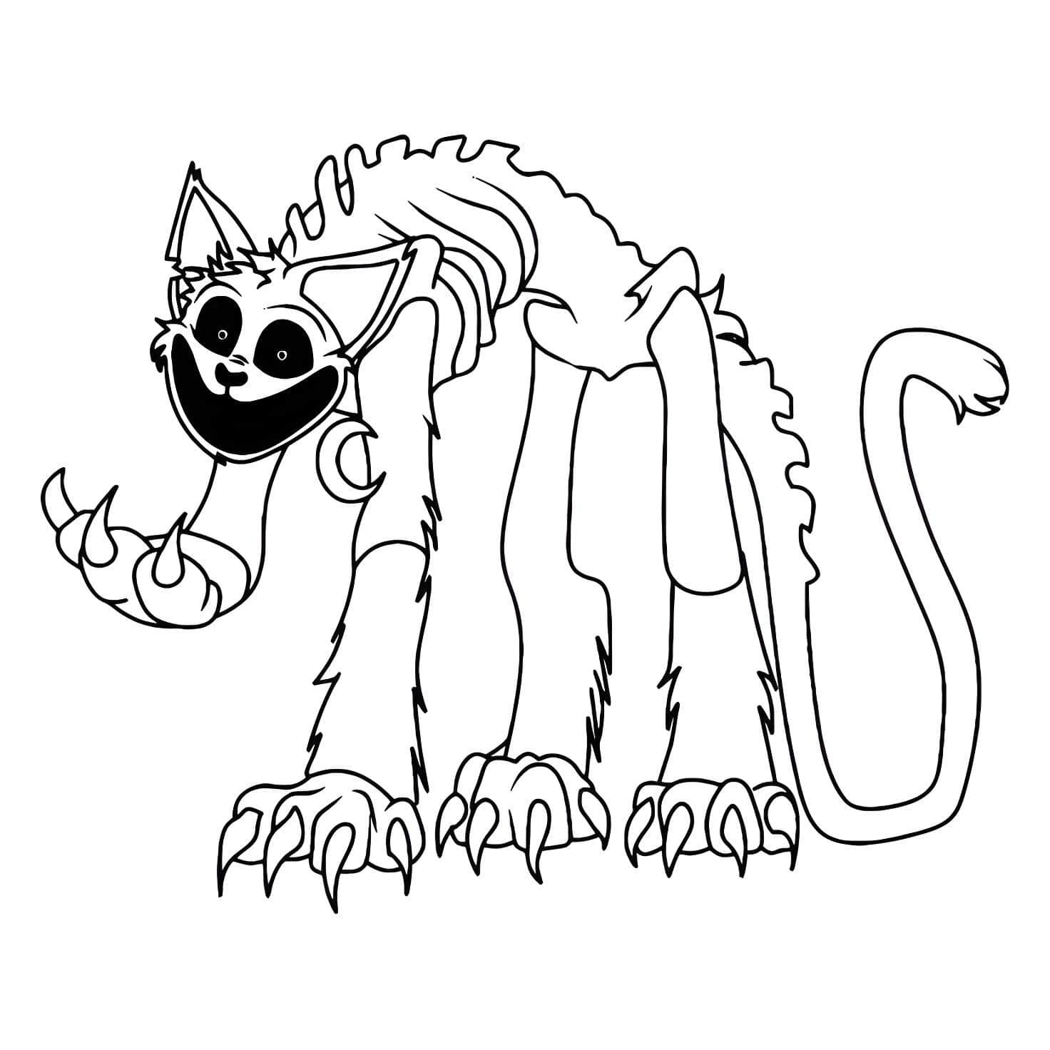 desenho de catnap monstro para colorir