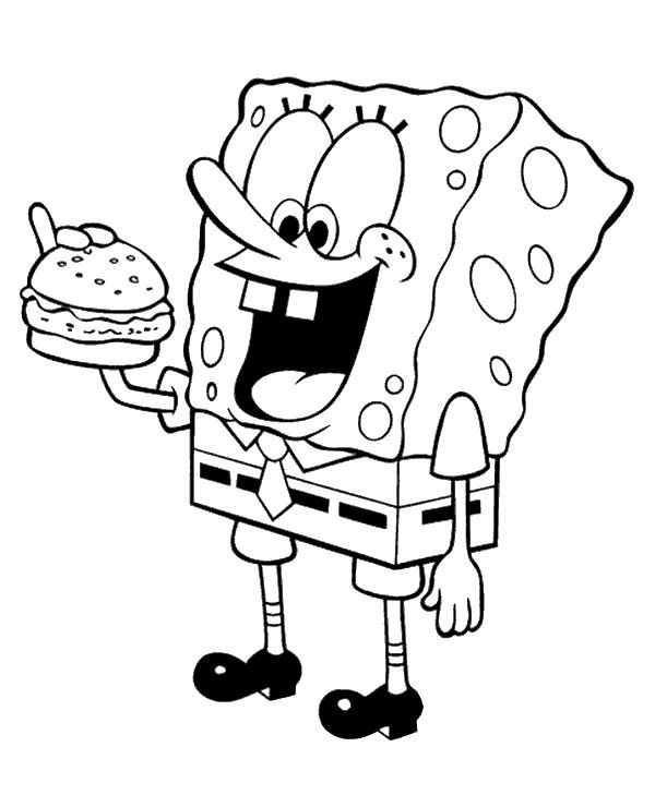desenho do bob esponja para colorir e imprimir 10