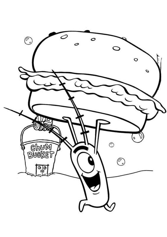 desenho do bob esponja para colorir e imprimir 2