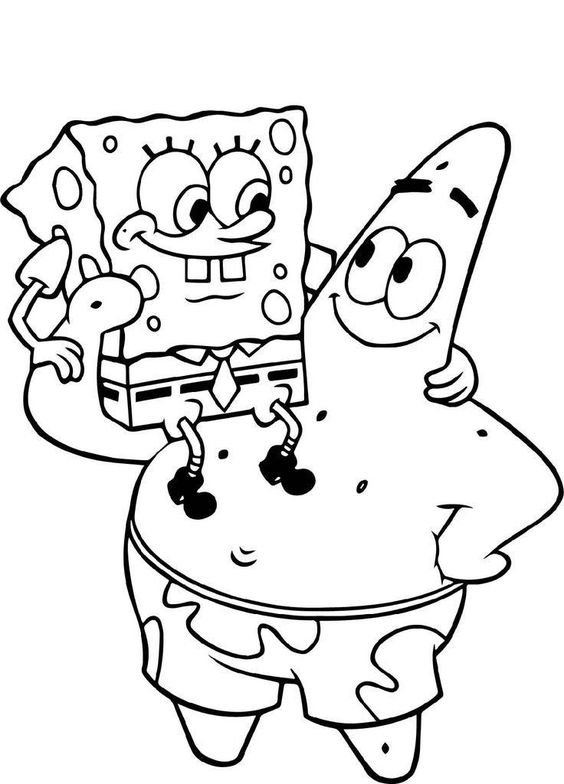 desenho do bob esponja para colorir e imprimir 6