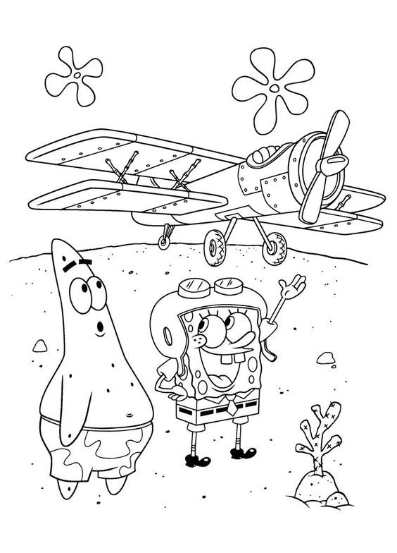 desenho do bob esponja para colorir e imprimir 8