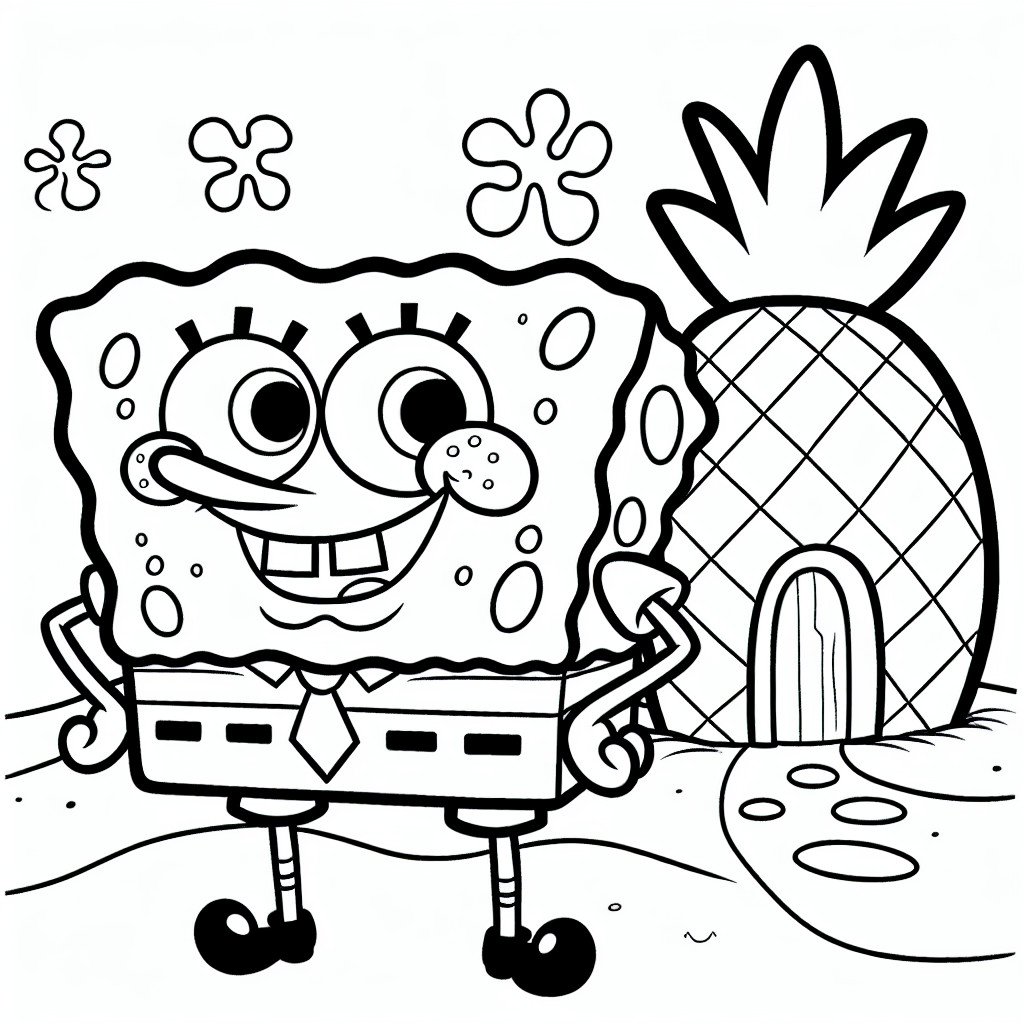 desenho do bob esponja para colorir e imprimir623